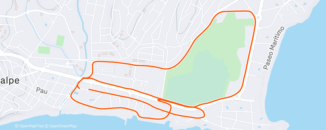 Map of the activity, Afternoon Run