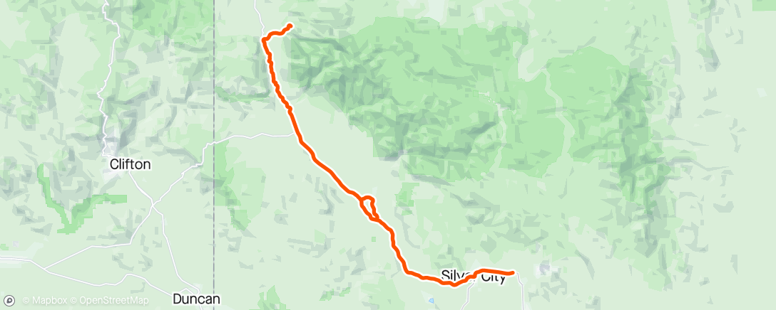 Map of the activity, Tour of the Gila Stage 1