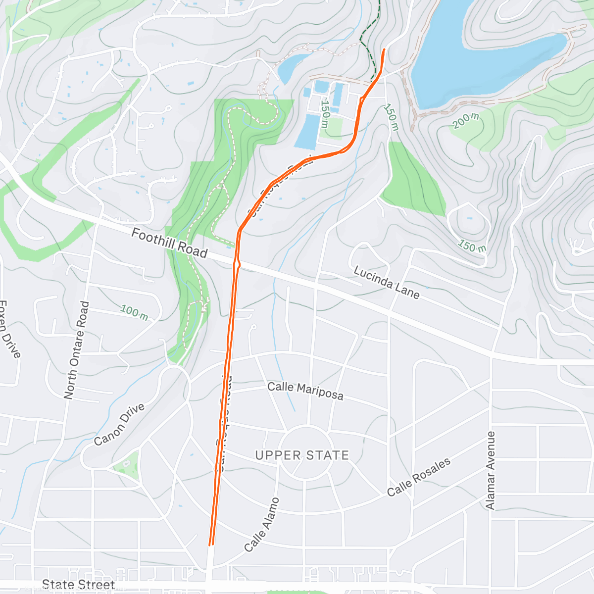 Map of the activity, 🌙 Santa Barbara, California Evening Walk