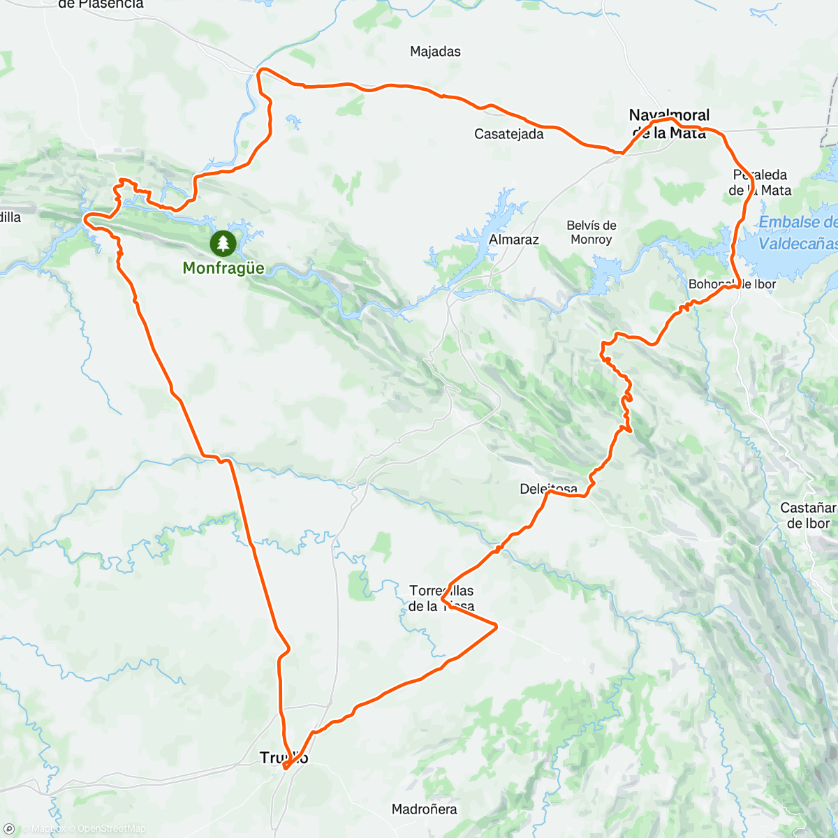 Mapa de la actividad (Bicicleta por la mañana)