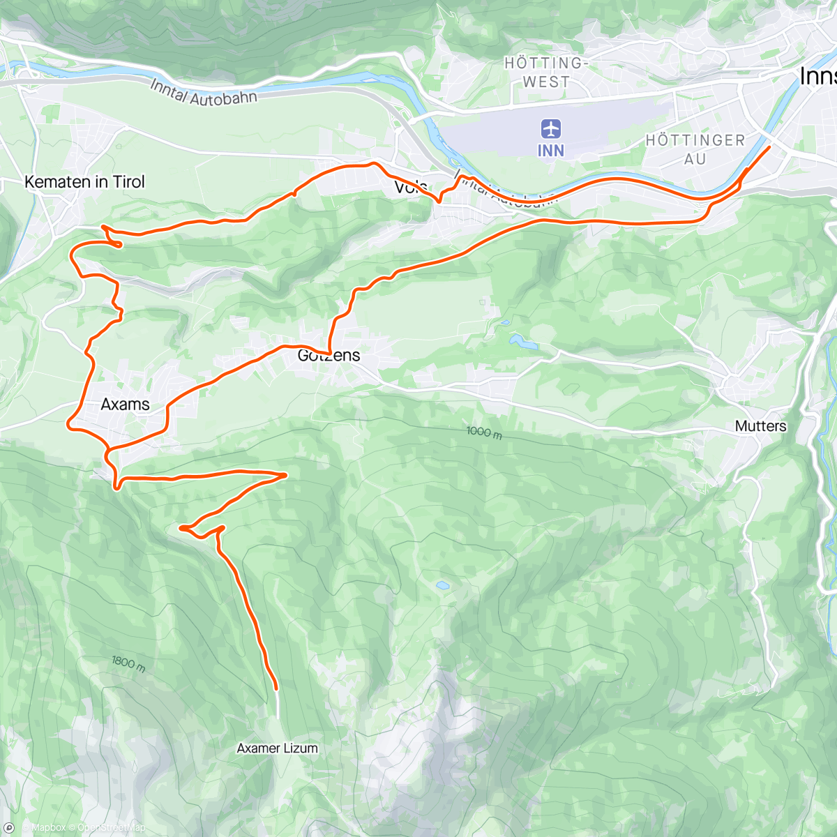 Map of the activity, Fresh ride