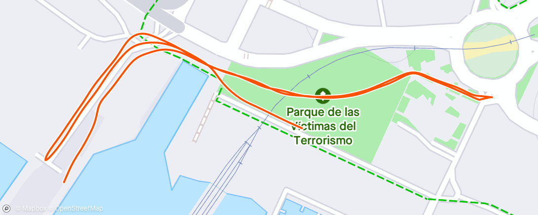 Mapa de la actividad (Carrera de noche)