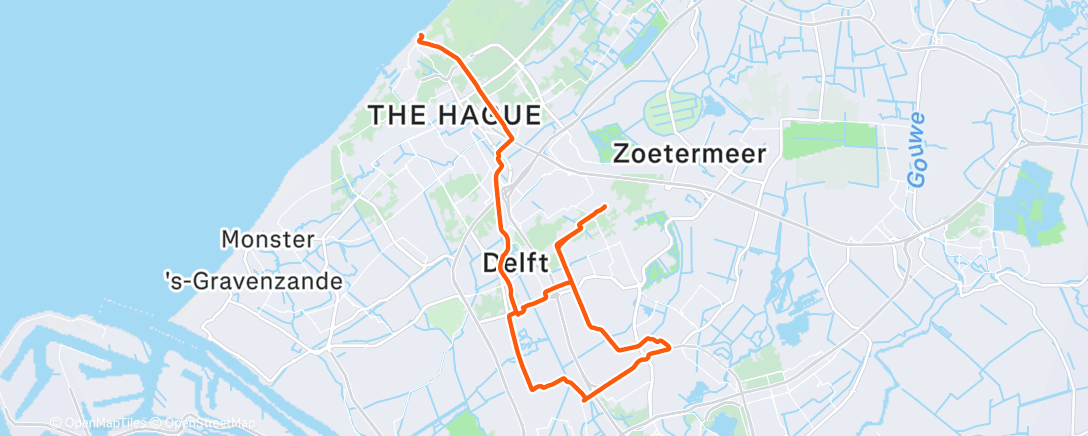 Map of the activity, uitfietsen + koffie met larissa