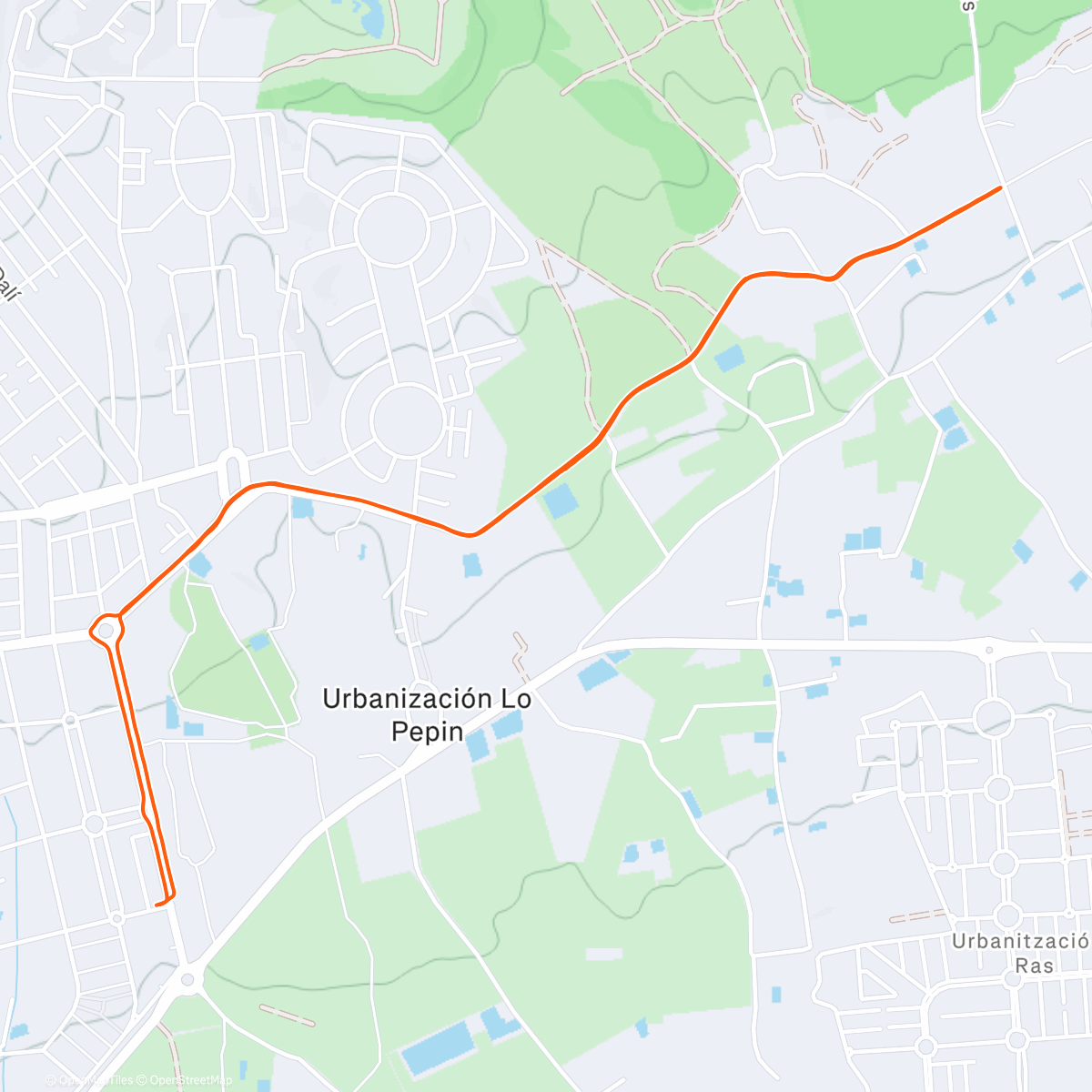 Карта физической активности (7x3:00min at <3:40min/km)