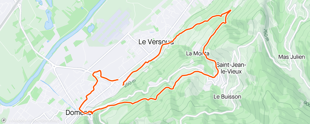 「Trail le matin」活動的地圖