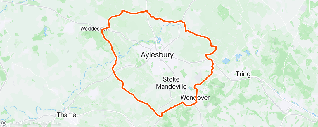 Mapa de la actividad (Aylesbury Ring)