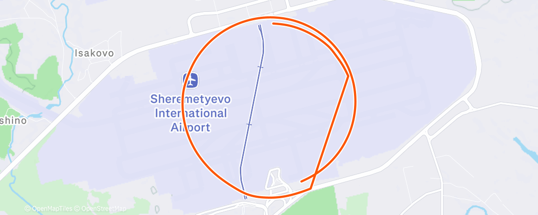 Map of the activity, Утренний забег