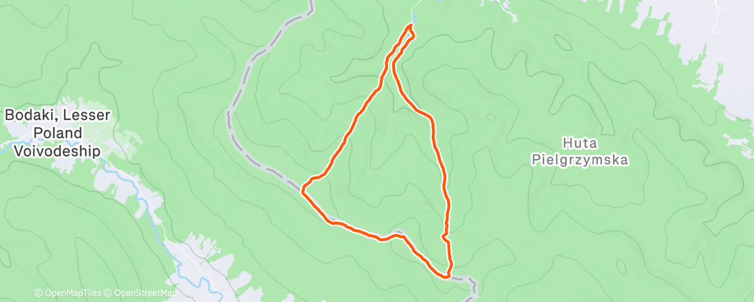 Map of the activity, Lunch Trail Run