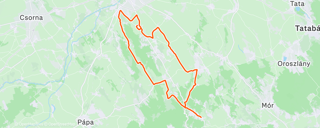 Map of the activity, Lunch Ride