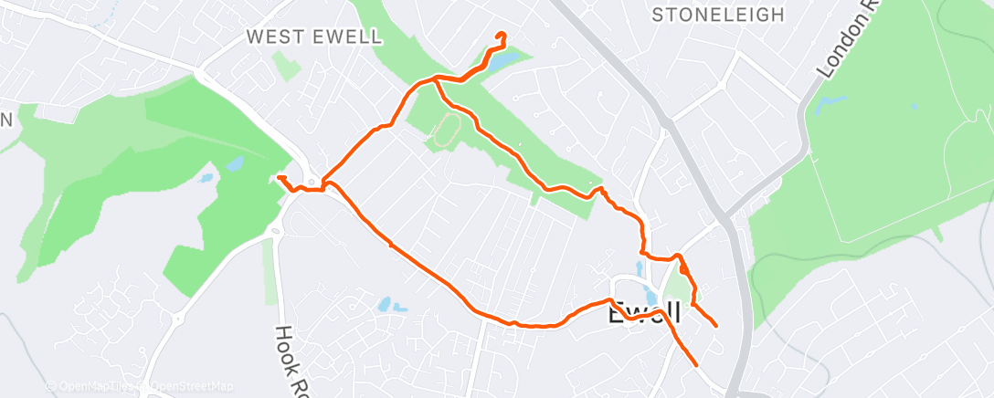 Map of the activity, Afternoon Hike