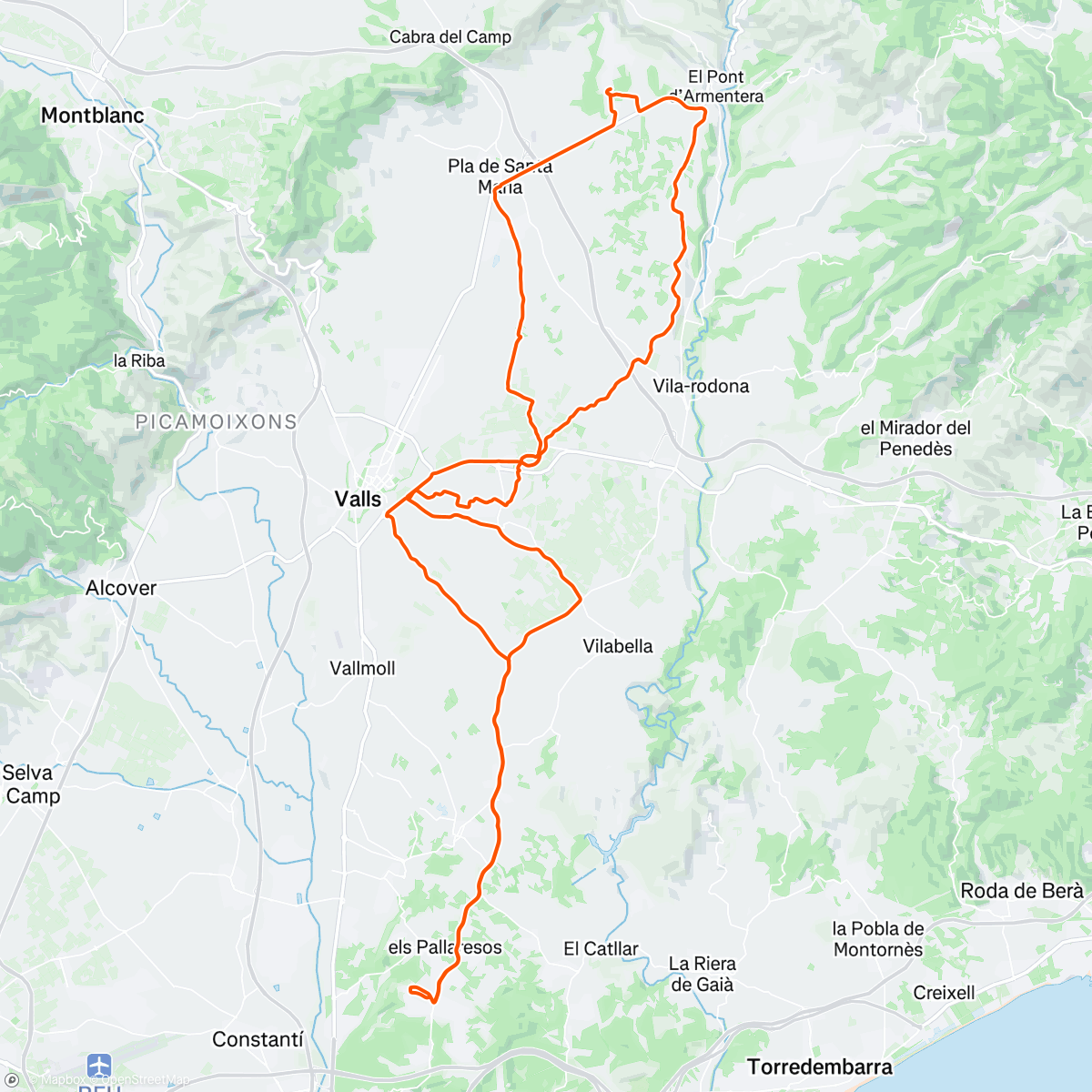 Map of the activity, Agrogravel amb els compains!
