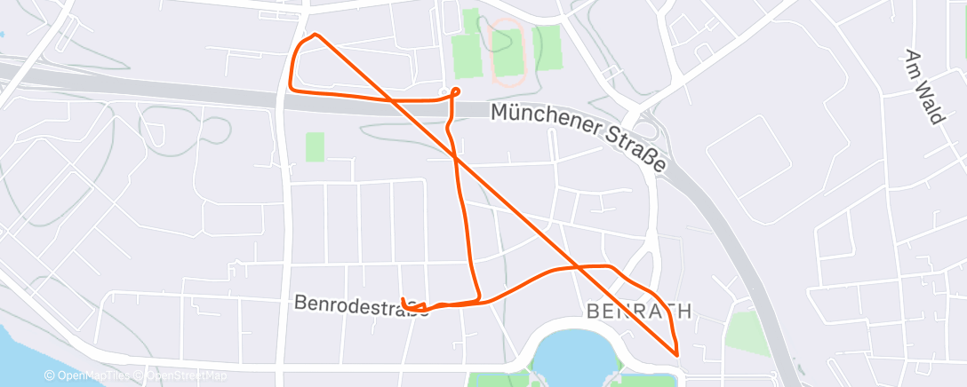 Map of the activity, Fahrt am Morgen