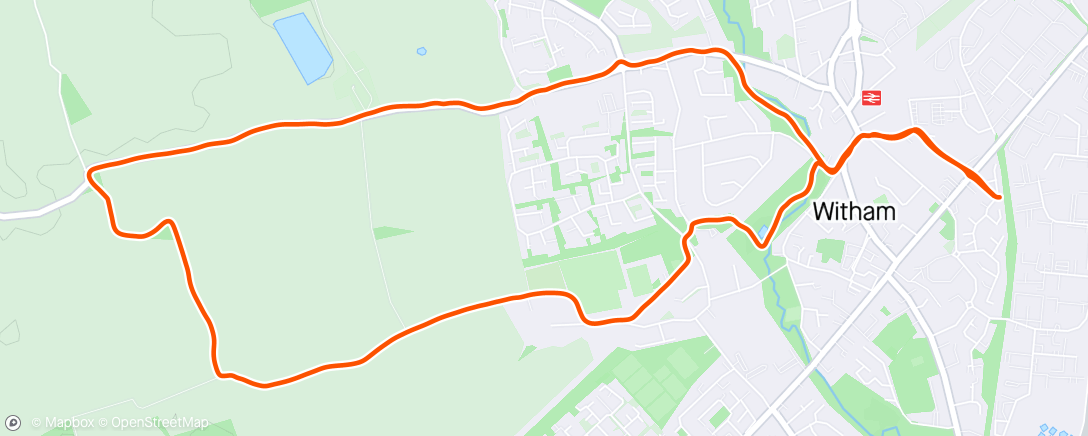 Map of the activity, Morning run walk.