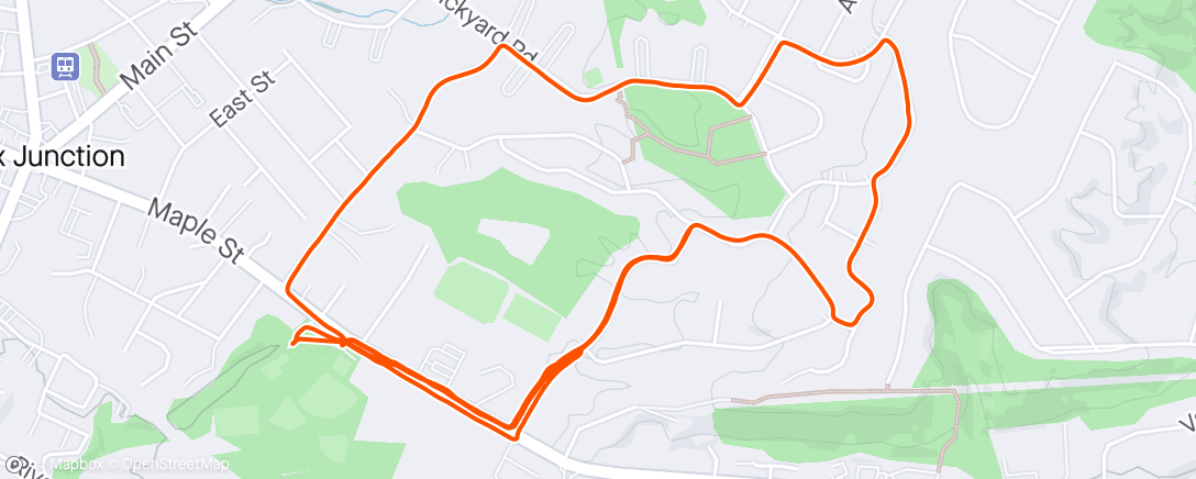 Mapa de la actividad, Maple Street Race.