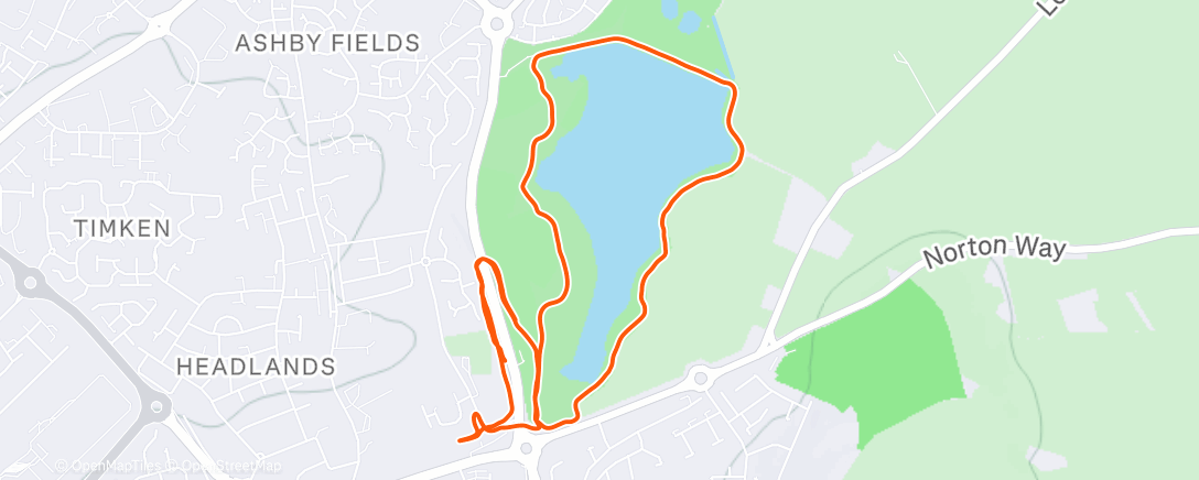 Map of the activity, Xmas Day Parkrun