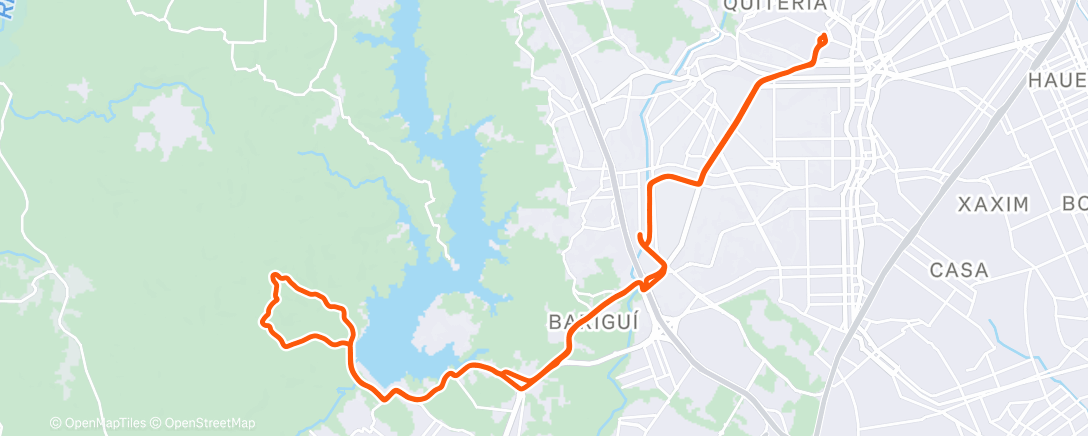 Map of the activity, Pedalada matinal