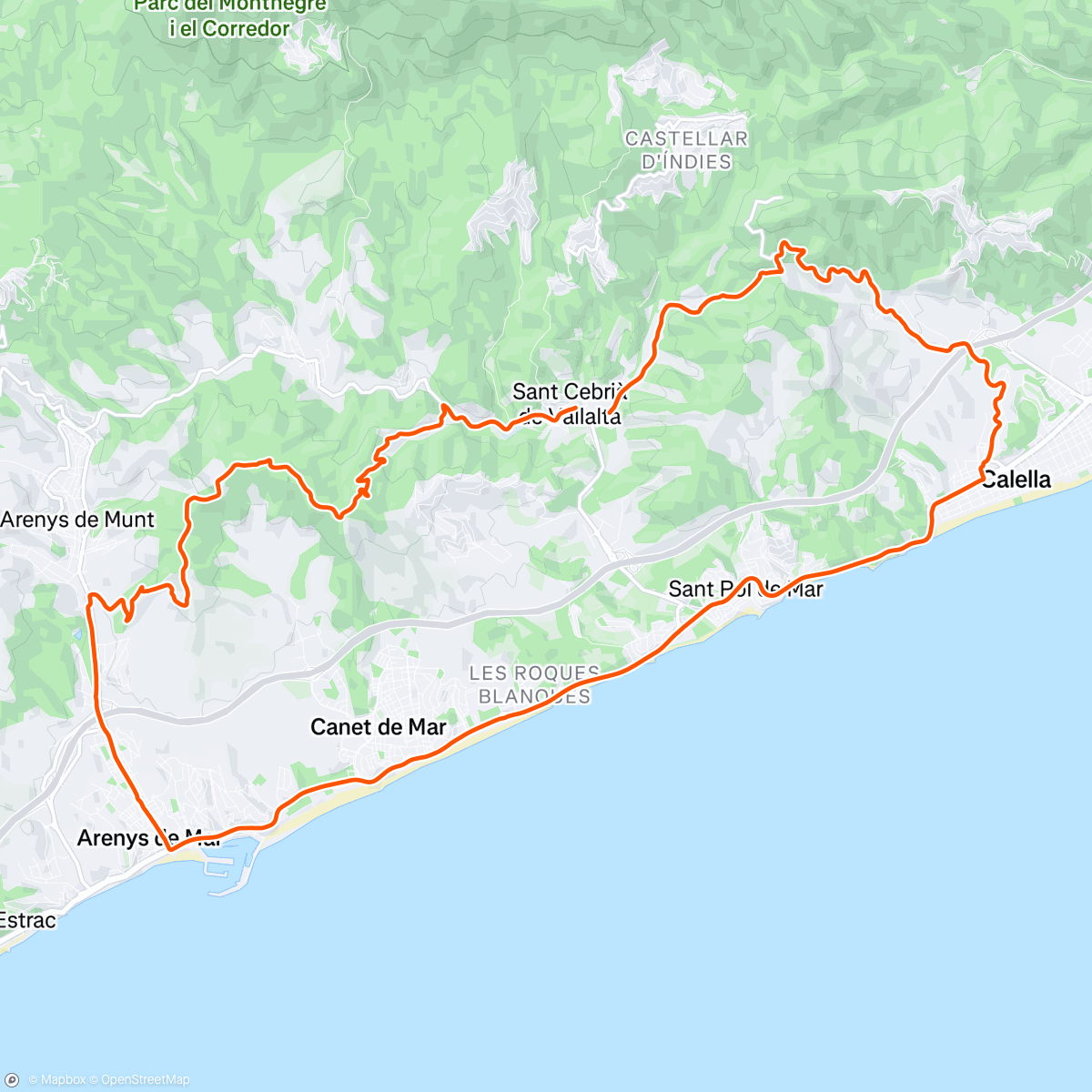 Map of the activity, Afternoon Ride