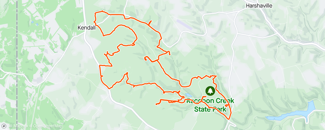 Map of the activity, Racoongaine Orienteering Race