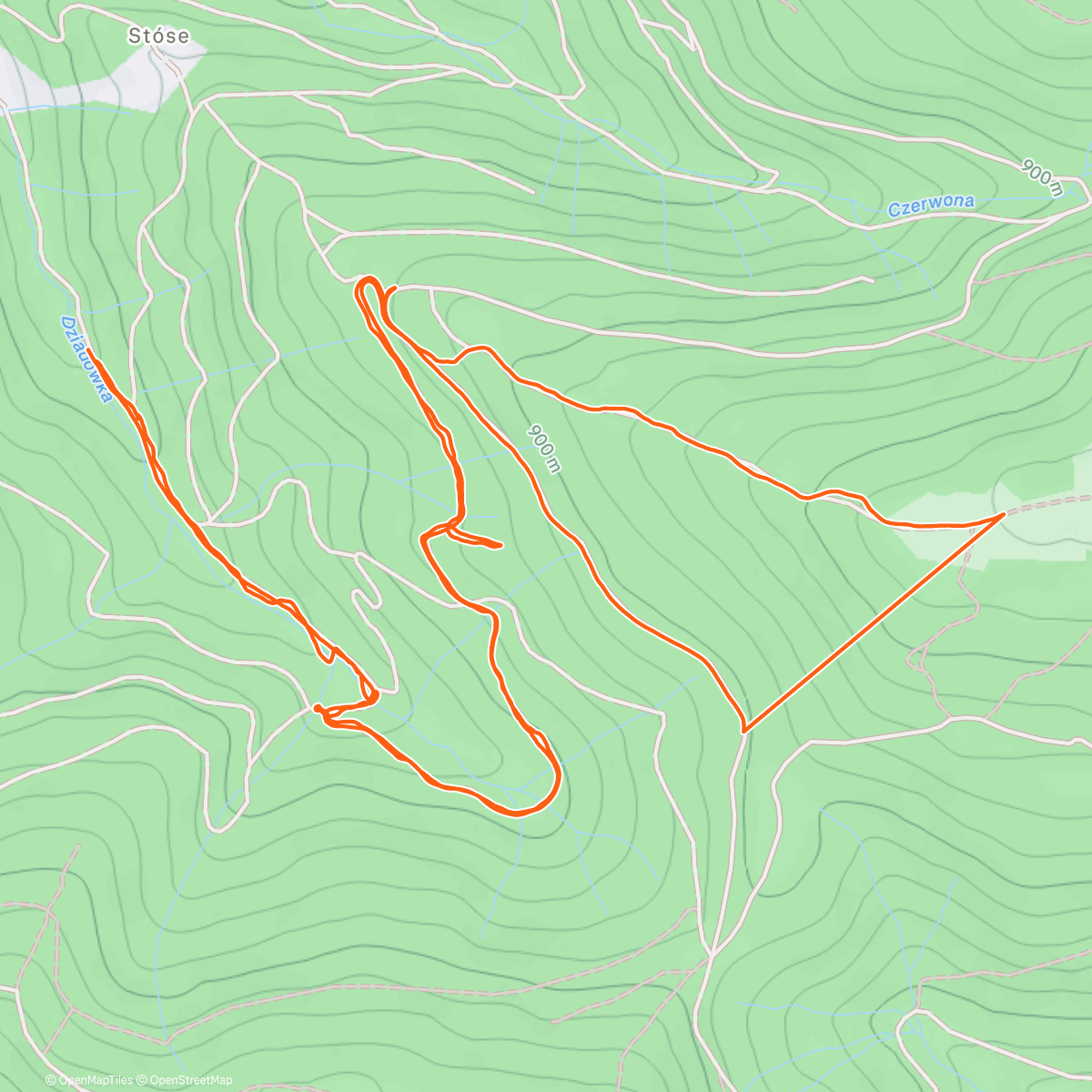 Map of the activity, Lunch Hike