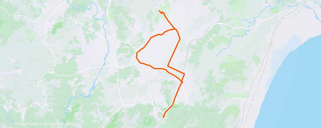 Map of the activity, Bicicleta por la mañana