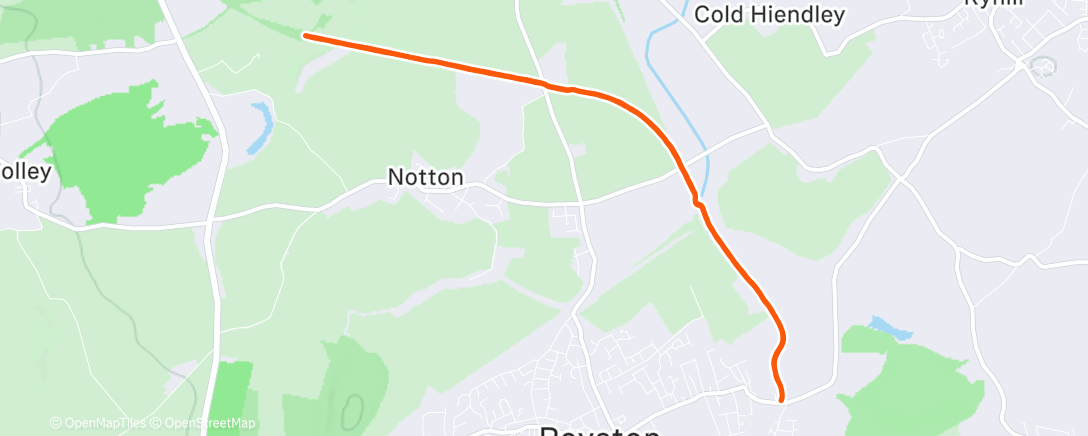 Map of the activity, Afternoon Trail Run