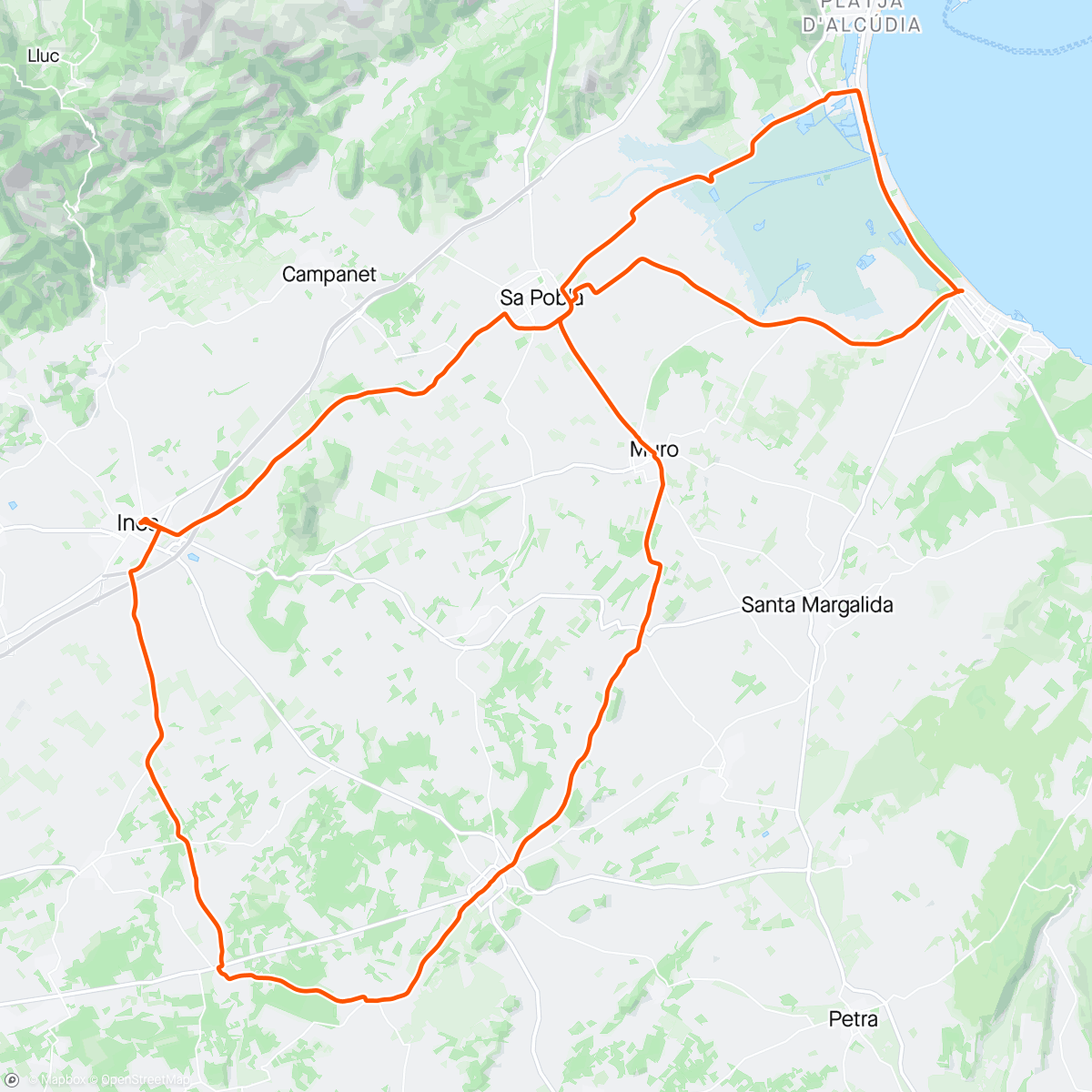 Map of the activity, Malle 2024 #5 Caféfahrt Inca und Sineu