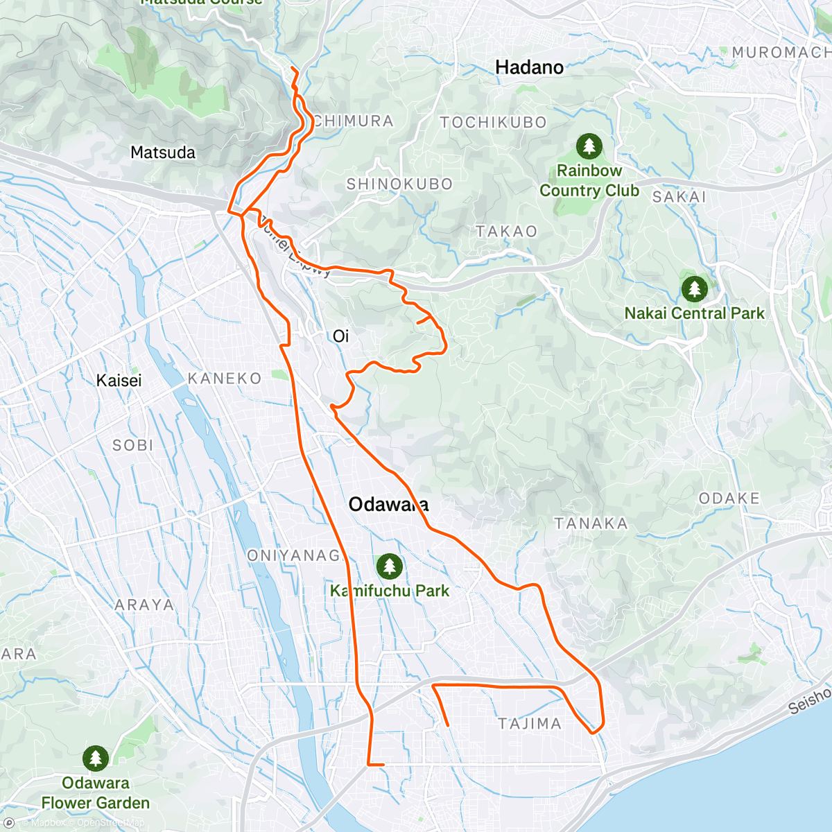 Map of the activity, 届け物+昆虫観察ride♪