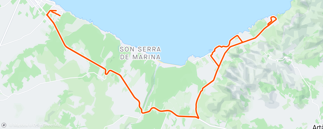 Map of the activity, Wind blew the foam of my cappuccino kind of a ride with Triin.
