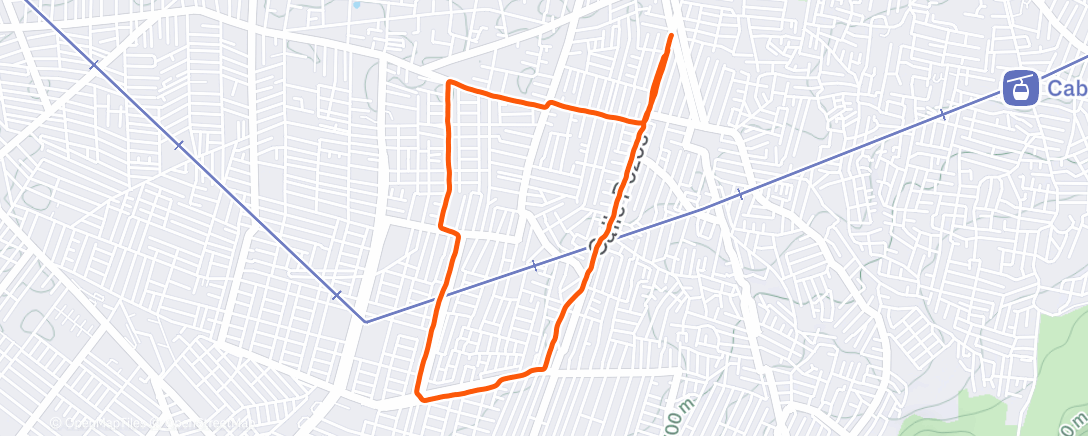 Map of the activity, Carrera por la mañana