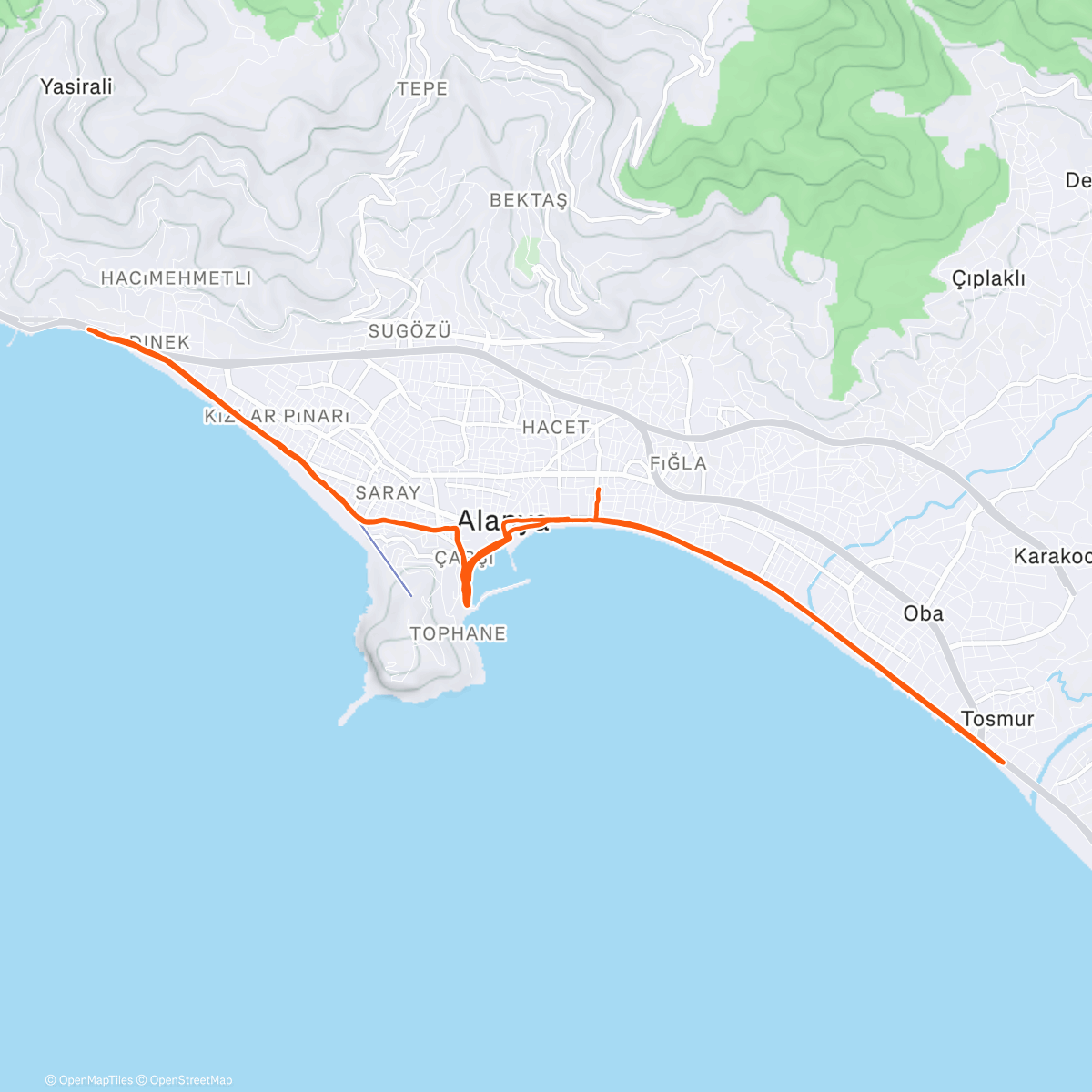 Map of the activity, Day 7. Easy long run @Z2