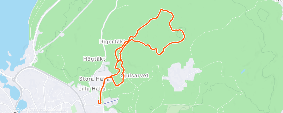 Map of the activity, Morning Nordic Ski