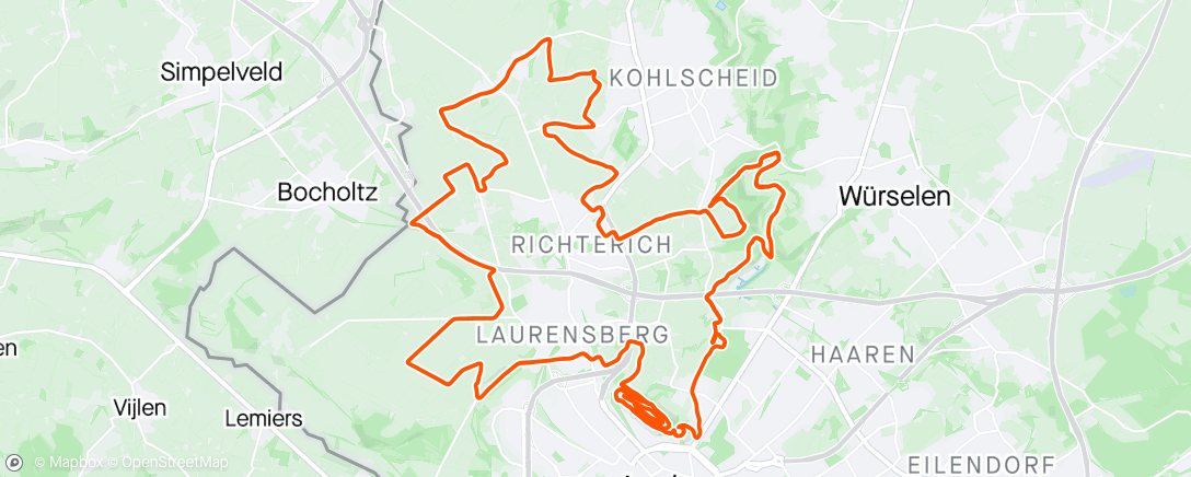 Map of the activity, UCI World series Aachen