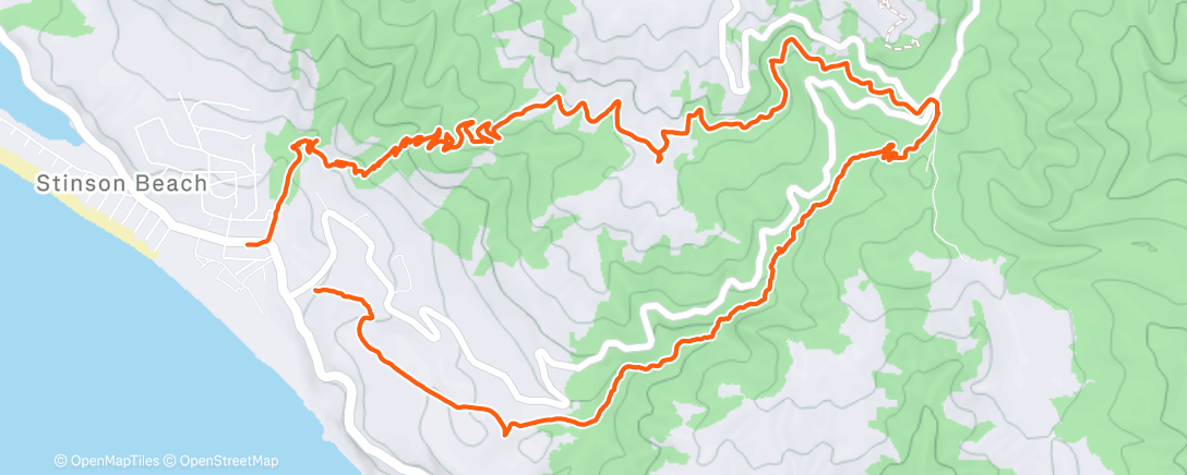 Map of the activity, Afternoon Walk