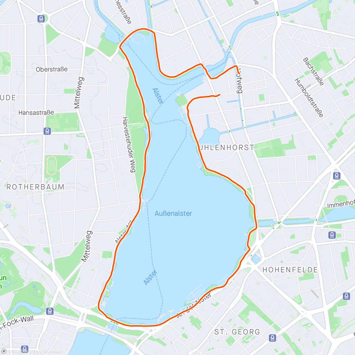 Carte de l'activité Run / Hamburg