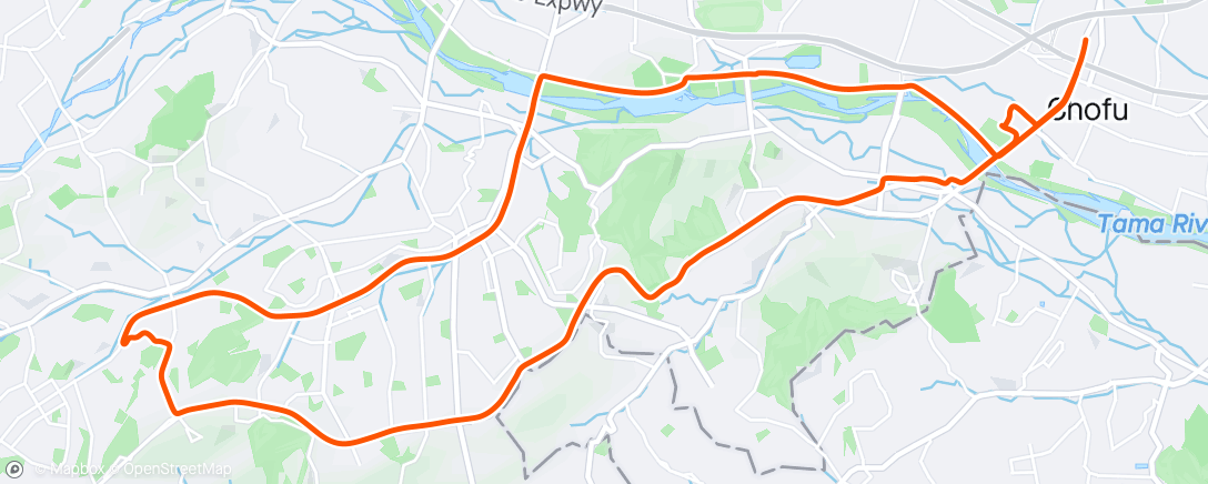 Map of the activity, Afternoon Ride