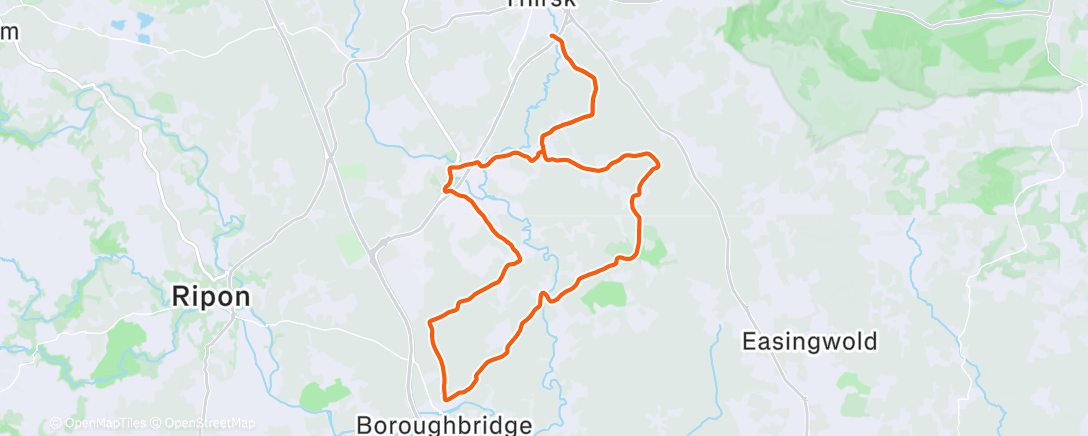 Map of the activity, Cycling