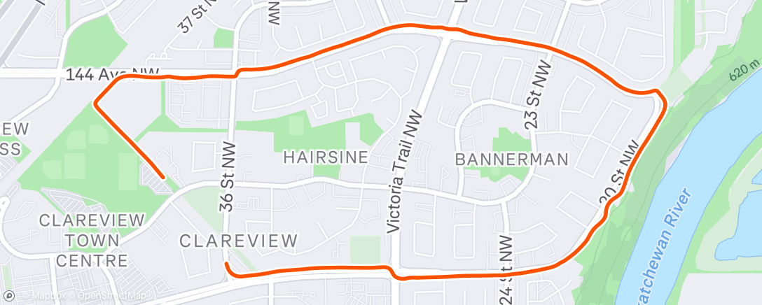 Map of the activity, Evening Walk