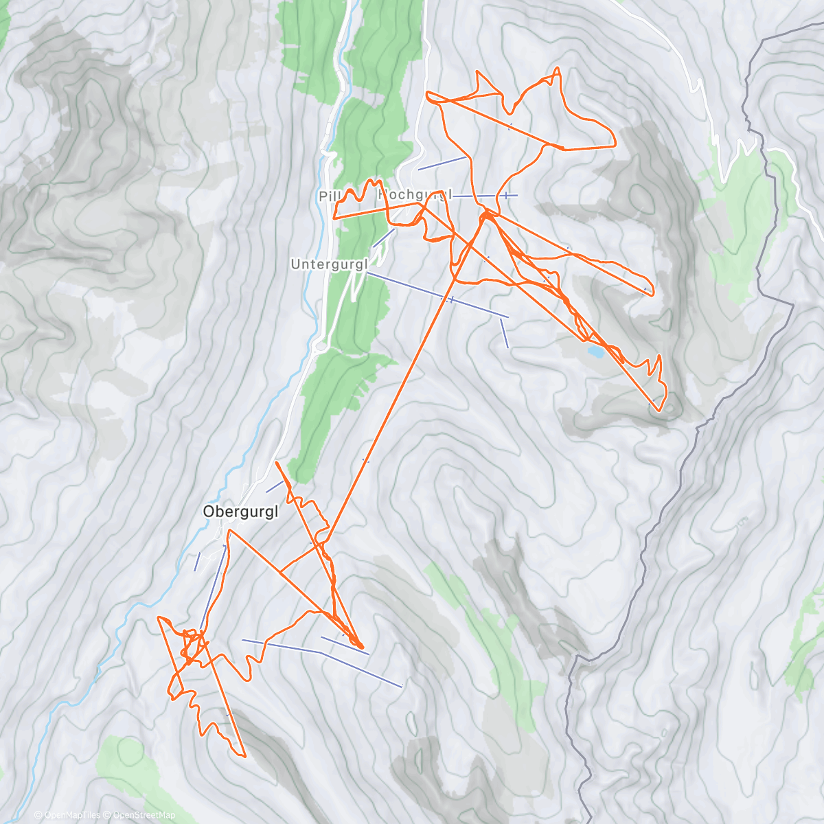 Map of the activity, ⛷️⛷️⛷️☀️🍻😎
