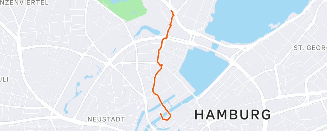 Map of the activity, Afternoon Hike