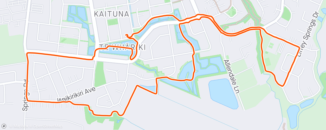Map of the activity, Early morning run with Piggy