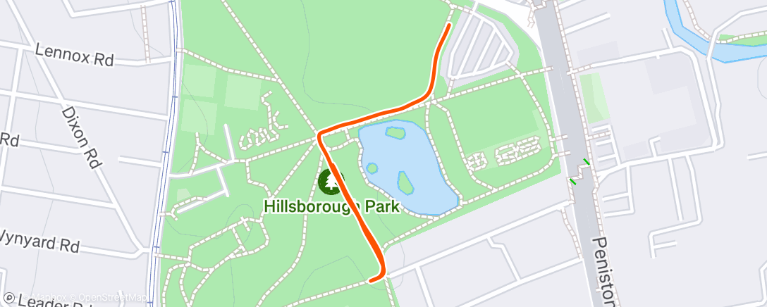 Map of the activity, Morning Run