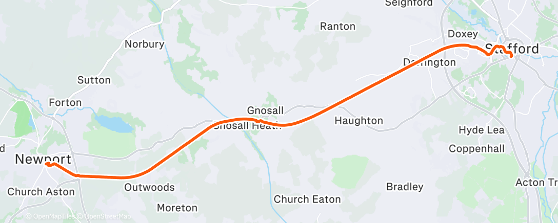 Map of the activity, Afternoon Ride