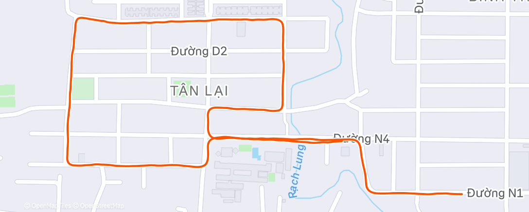 Map of the activity, Morning Run