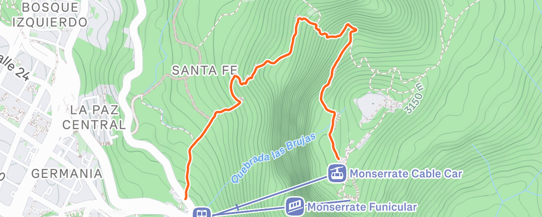 Map of the activity, Morning Run