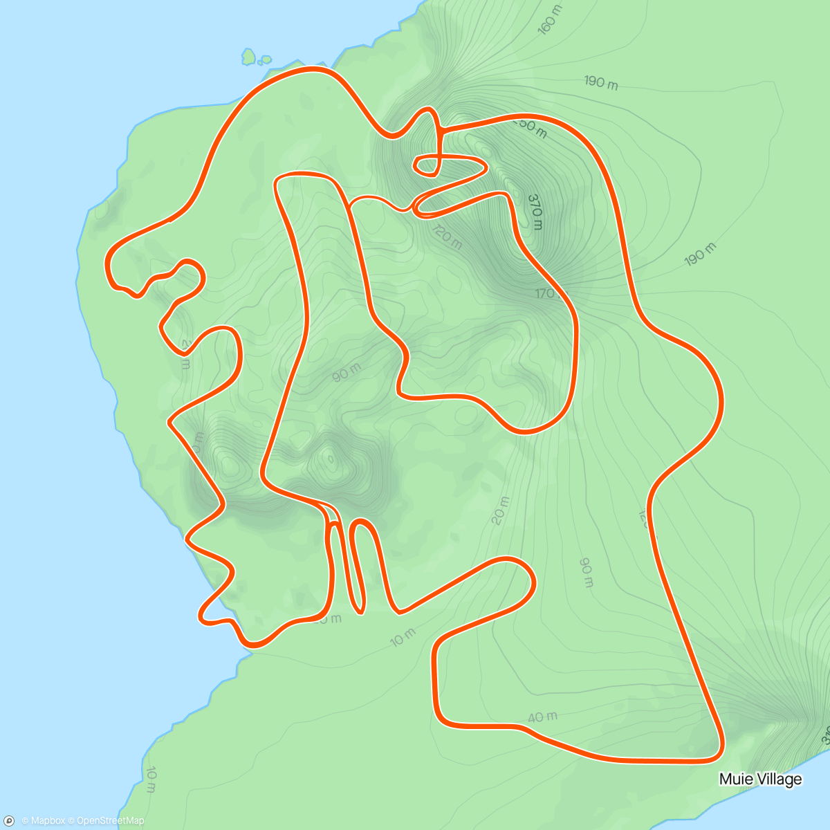 Map of the activity, Zwift - Max Aerobic 4 x 4min 30sec in Watopia