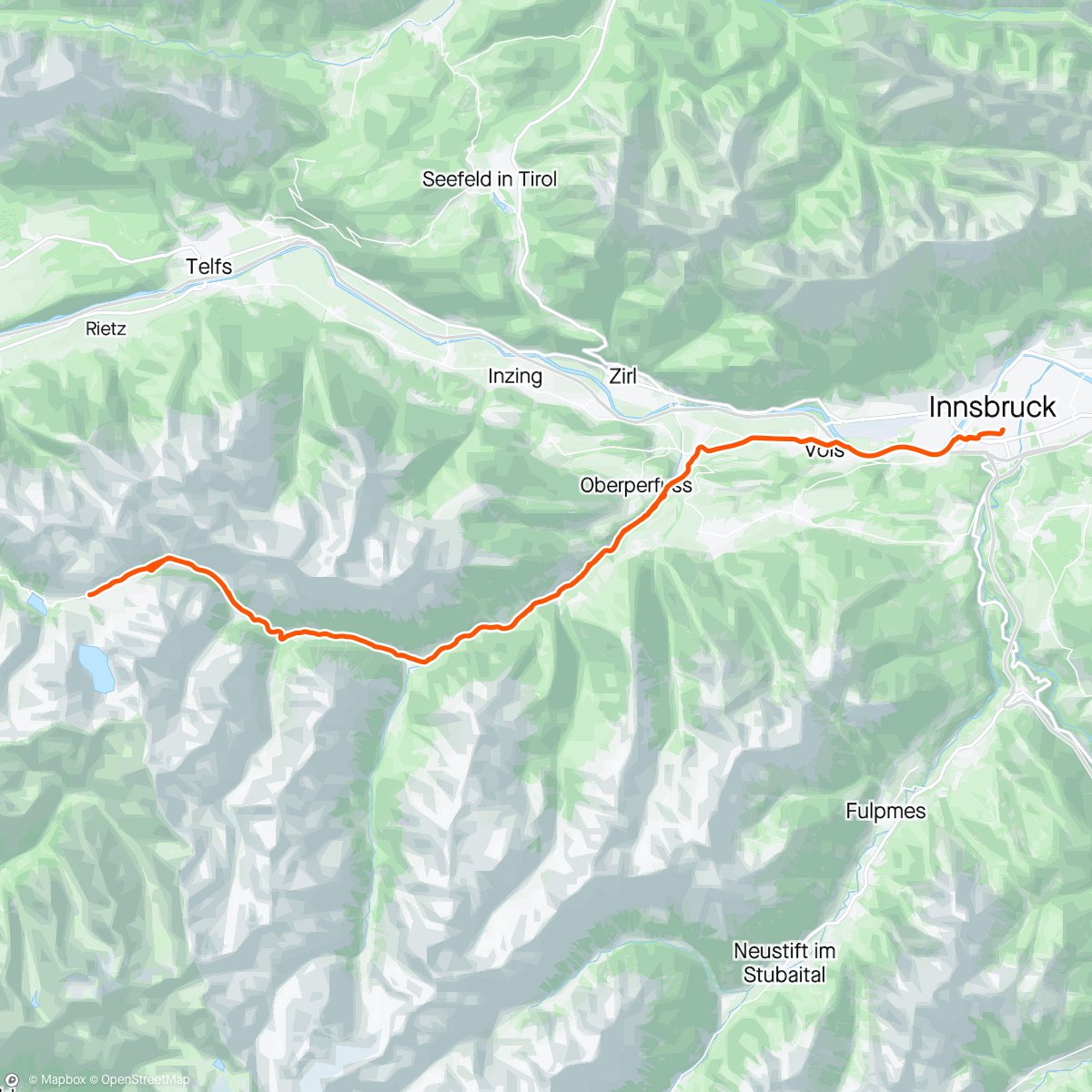 アクティビティ「Innsbruck - Kühtai」の地図