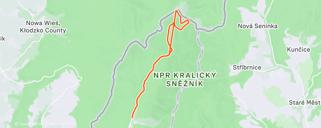 Map of the activity, Morning Trail Run