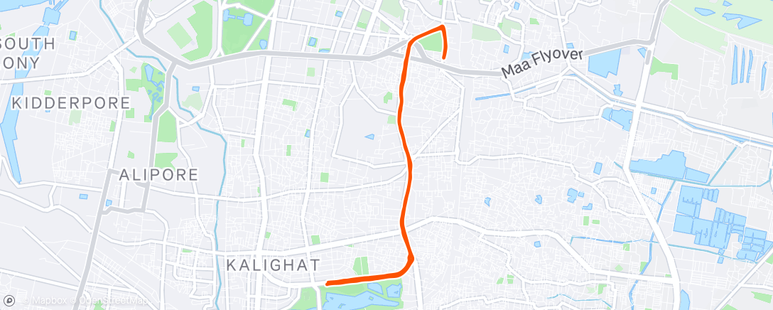 Map of the activity, Morning Run