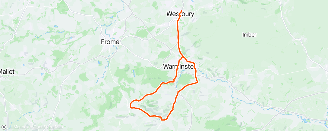Map of the activity, Easy spin, got away from work slightly earlier ☀️😎 much colder than it looked 🥶