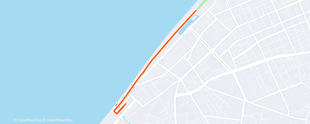 Map of the activity, Afternoon Run